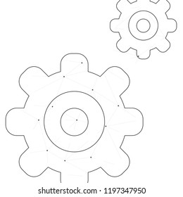 An Illustrated Icon Isolated on a Background - Cogs