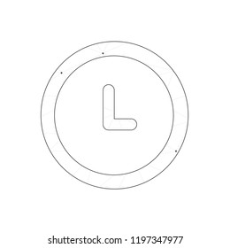 An Illustrated Icon Isolated on a Background - Clock