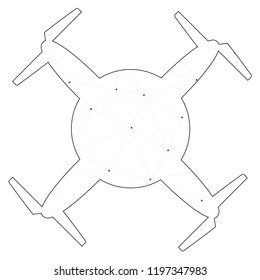 An Illustrated Icon Isolated on a Background - Circular Drone
