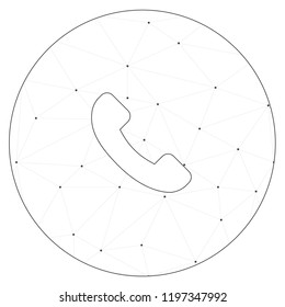 An Illustrated Icon Isolated on a Background - Circle Phone Filled