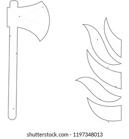 An Illustrated Icon Isolated on a Background - Fire Axe