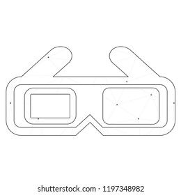 An Illustrated Icon Isolated on a Background - 3D Glasses
