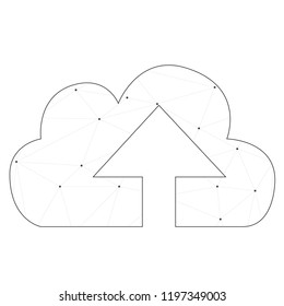 An Illustrated Icon Isolated on a Background - Cloud Upload