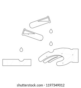 An Illustrated Icon Isolated on a Background - Corrosive Substance