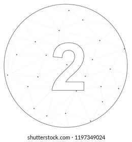 An Illustrated Icon Isolated on a Background - Circle 2 Filled