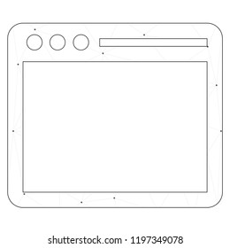 An Illustrated Icon Isolated on a Background - Browser