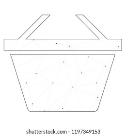 An Illustrated Icon Isolated on a Background - Basket
