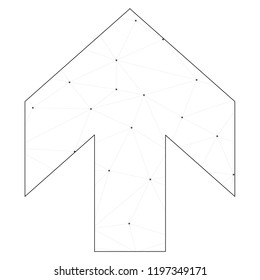 An Illustrated Icon Isolated on a Background - Arrow Up