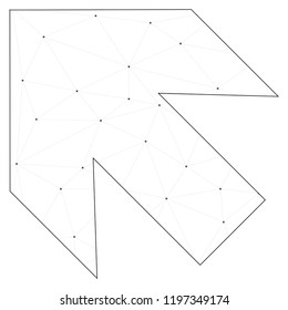 An Illustrated Icon Isolated on a Background - Arrow Up Left