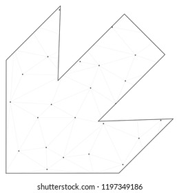 An Illustrated Icon Isolated on a Background - Arrow Down Left