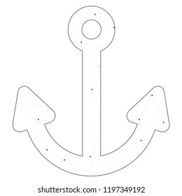 An Illustrated Icon Isolated on a Background - Anchor