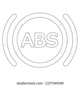 An Illustrated Icon Isolated on a Background - ABS Light