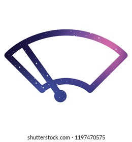 An Illustrated Icon Isolated on a Background - Windscreen Wipers Light