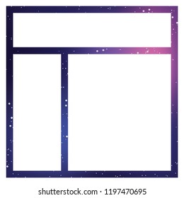 An Illustrated Icon Isolated on a Background - Web Wireframe Split Top Left