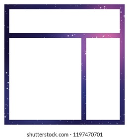 An Illustrated Icon Isolated on a Background - Web Wireframe Split Top and Left