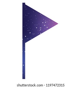 An Illustrated Icon Isolated on a Background - Triangle Flag
