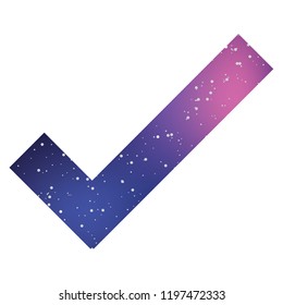 An Illustrated Icon Isolated on a Background - Tick Success