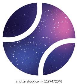 An Illustrated Icon Isolated on a Background - Tennis Ball