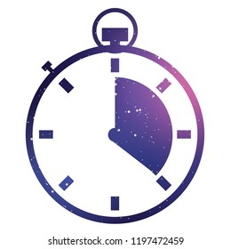 An Illustrated Icon Isolated on a Background - Stopwatch 3 Eighths Complete