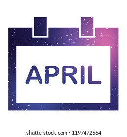An Illustrated Icon Isolated on a Background - Square Calendar Month