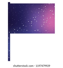 An Illustrated Icon Isolated on a Background - Rectangular Flag