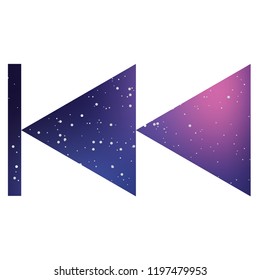 An Illustrated Icon Isolated on a Background - Skip Back Fast