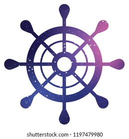 An Illustrated Icon Isolated on a Background - Ship Wheel
