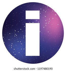 An Illustrated Icon Isolated on a Background - Round Info
