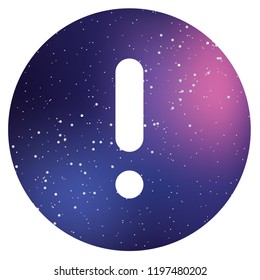 An Illustrated Icon Isolated on a Background - Round Exclamation Mark Selected
