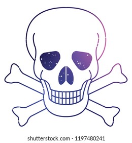 An Illustrated Icon Isolated on a Background - Skull and Cross Bones