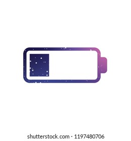 An Illustrated Icon Isolated on a Background - Low Battery