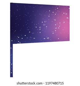 An Illustrated Icon Isolated on a Background - Lower Arc Flag
