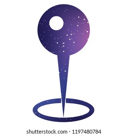 An Illustrated Icon Isolated on a Background - Pin