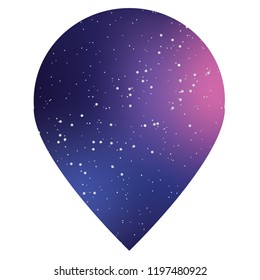 An Illustrated Icon Isolated on a Background - Map Pointer
