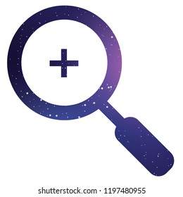 An Illustrated Icon Isolated on a Background - Magnifying Glass Zoom In