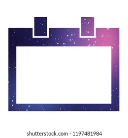 An Illustrated Icon Isolated on a Background - Empty Square Calendar