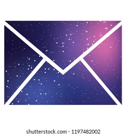 An Illustrated Icon Isolated on a Background - Mail Unread