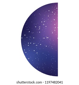 An Illustrated Icon Isolated on a Background - Last Quarter Moon