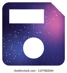 An Illustrated Icon Isolated on a Background - Large Floppy Disk