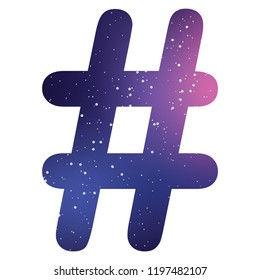 An Illustrated Icon Isolated on a Background - Hashtag