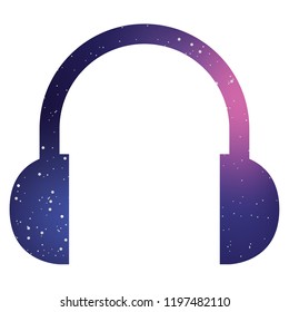 An Illustrated Icon Isolated on a Background - Headphones
