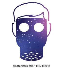 An Illustrated Icon Isolated on a Background - Gas Mask