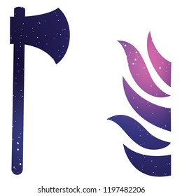 An Illustrated Icon Isolated on a Background - Fire Axe