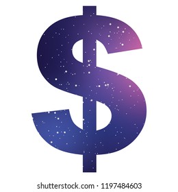An Illustrated Icon Isolated on a Background - Dollar Sign