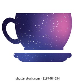 An Illustrated Icon Isolated on a Background - Cup and Saucer