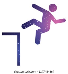 An Illustrated Icon Isolated on a Background - Danger of Falling