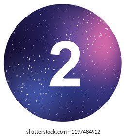 An Illustrated Icon Isolated on a Background - Circle 2 Filled