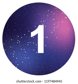 An Illustrated Icon Isolated on a Background - Circle 1 Filled