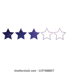 An Illustrated Icon Isolated on a Background - 3 Star Rating