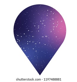 An Illustrated Icon Isolated on a Background - Map Pointer